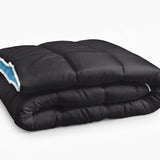 All - in - One Lazy Duvet | Black/Blue | Single - 140cm (W) x 200cm (L) - The Bedding & Blankets Store