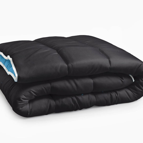 All - in - One Lazy Duvet | Black/Blue | Single - 140cm (W) x 200cm (L) - The Bedding & Blankets Store