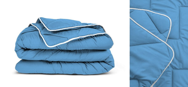 All - in - One Lazy Duvet | Blue | Single - 140cm (W) x 200cm (L) - The Bedding & Blankets Store