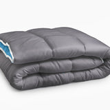 All - in - One Lazy Duvet | Blue/Anthracite | Single - 140cm (W) x 200cm (L) - The Bedding & Blankets Store