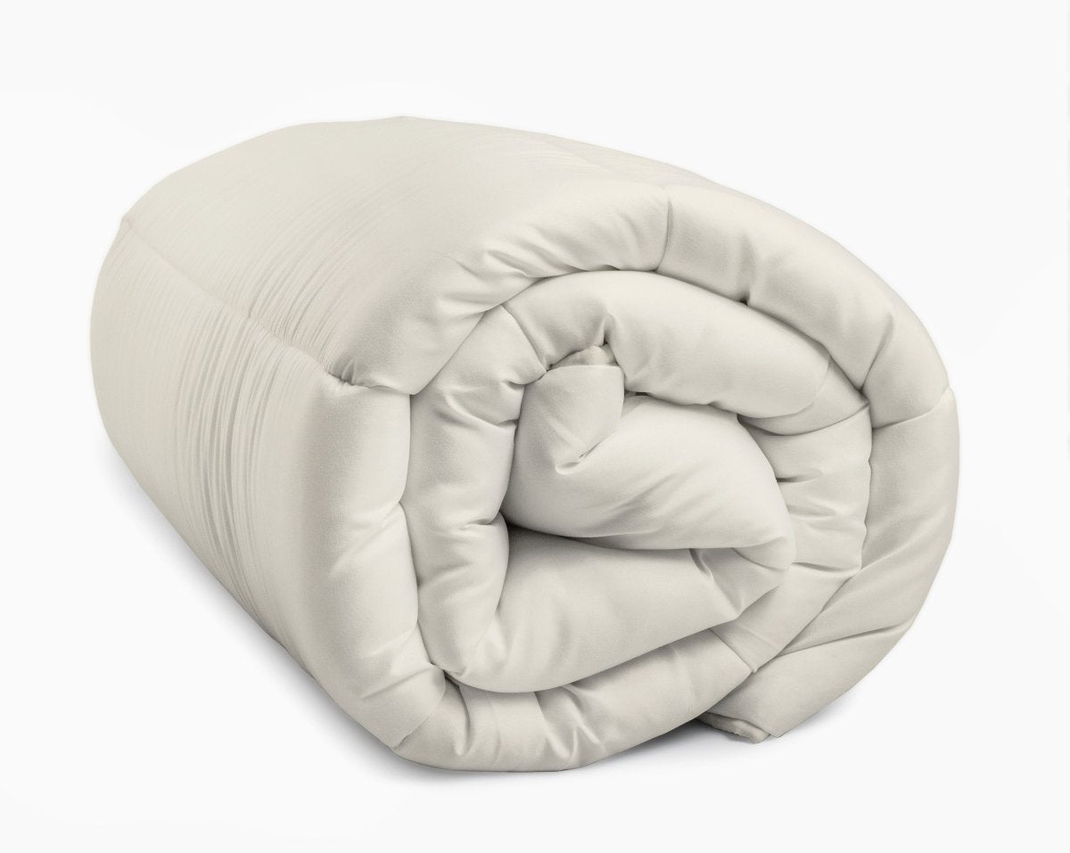 All - in - One Lazy Duvet | Cream | Single - 140cm (W) x 200cm (L) - The Bedding & Blankets Store