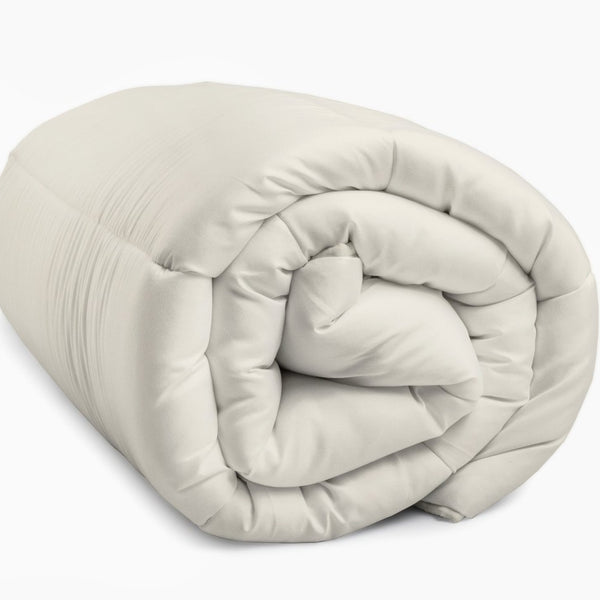 All - in - One Lazy Duvet | Cream | Single - 140cm (W) x 200cm (L) - The Bedding & Blankets Store