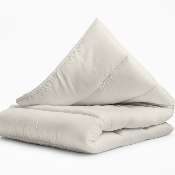 All - in - One Lazy Duvet | Cream | Single - 140cm (W) x 200cm (L) - The Bedding & Blankets Store