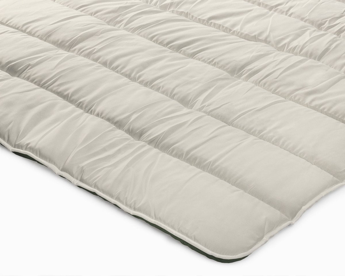 All - in - One Lazy Duvet | Cream/Green | Single - 140cm (W) x 200cm (L) - The Bedding & Blankets Store