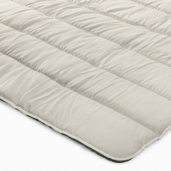 All - in - One Lazy Duvet | Cream/Green | Single - 140cm (W) x 200cm (L) - The Bedding & Blankets Store