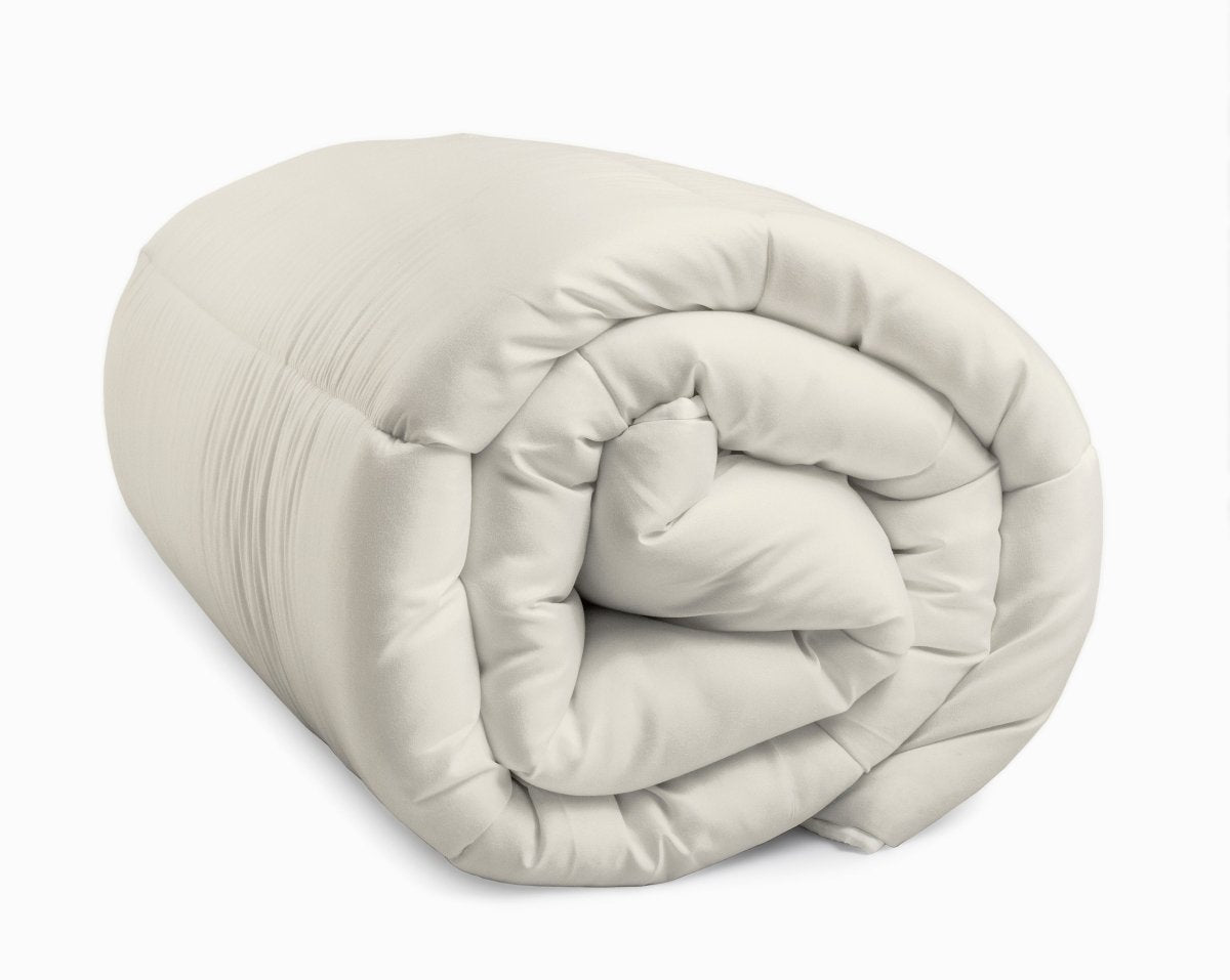 All - in - One Lazy Duvet | Cream/Green | Single - 140cm (W) x 200cm (L) - The Bedding & Blankets Store