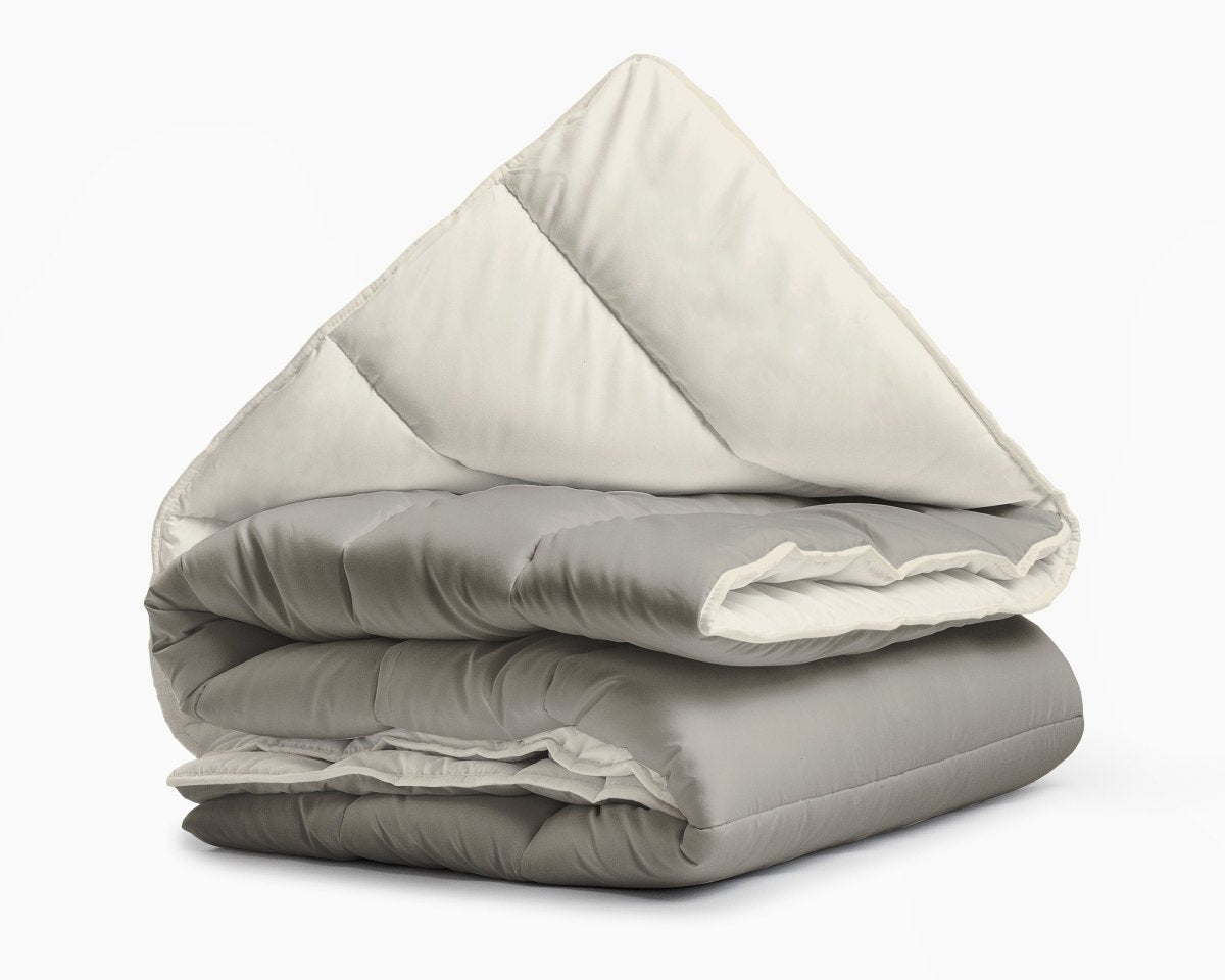 All - in one Lazy Duvet | Cream/Khaki | Single - 140cm (W) x 200cm (L) - The Bedding & Blankets Store