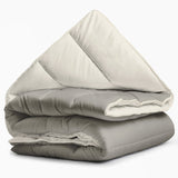 All - in one Lazy Duvet | Cream/Khaki | Single - 140cm (W) x 200cm (L) - The Bedding & Blankets Store