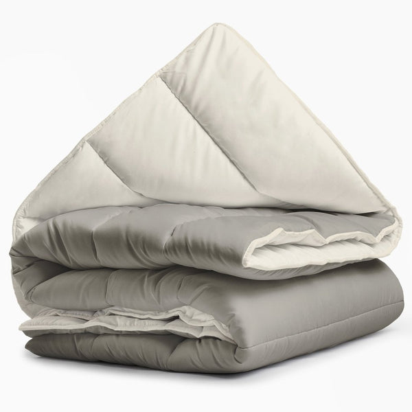All - in one Lazy Duvet | Cream/Khaki | Single - 140cm (W) x 200cm (L) - The Bedding & Blankets Store