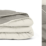 All - in one Lazy Duvet | Cream/Khaki | Single - 140cm (W) x 200cm (L) - The Bedding & Blankets Store