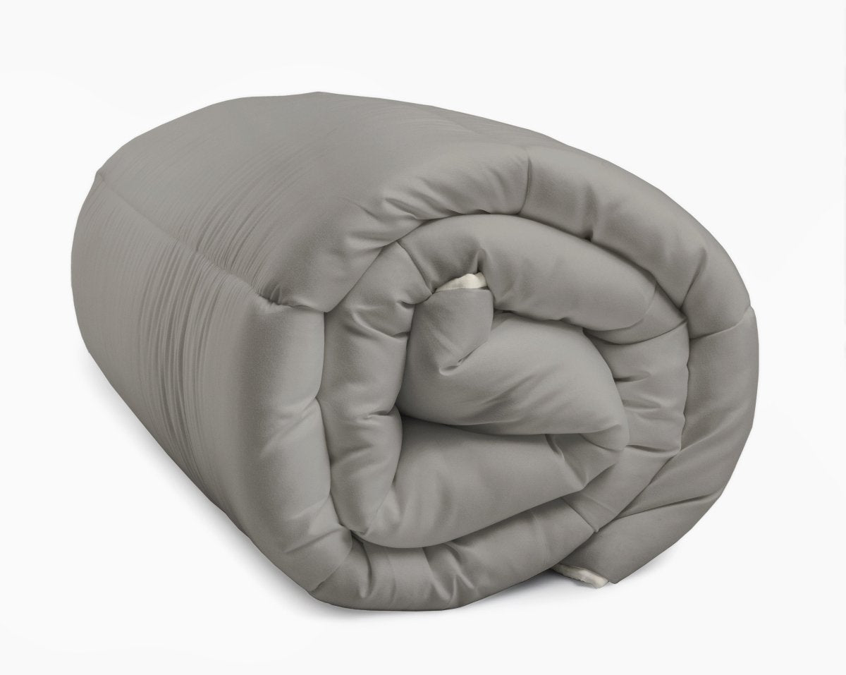 All - in one Lazy Duvet | Cream/Khaki | Single - 140cm (W) x 200cm (L) - The Bedding & Blankets Store