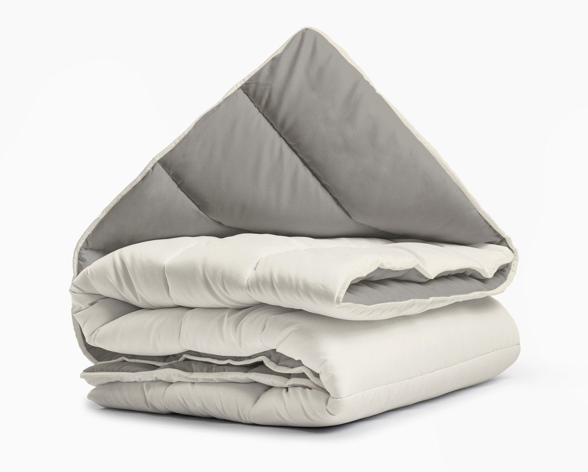 All - in one Lazy Duvet | Cream/Khaki | Single - 140cm (W) x 200cm (L) - The Bedding & Blankets Store