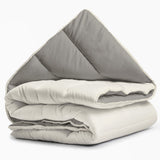 All - in one Lazy Duvet | Cream/Khaki | Single - 140cm (W) x 200cm (L) - The Bedding & Blankets Store