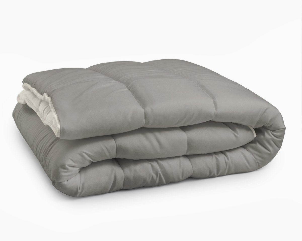 All - in one Lazy Duvet | Cream/Khaki | Single - 140cm (W) x 200cm (L) - The Bedding & Blankets Store