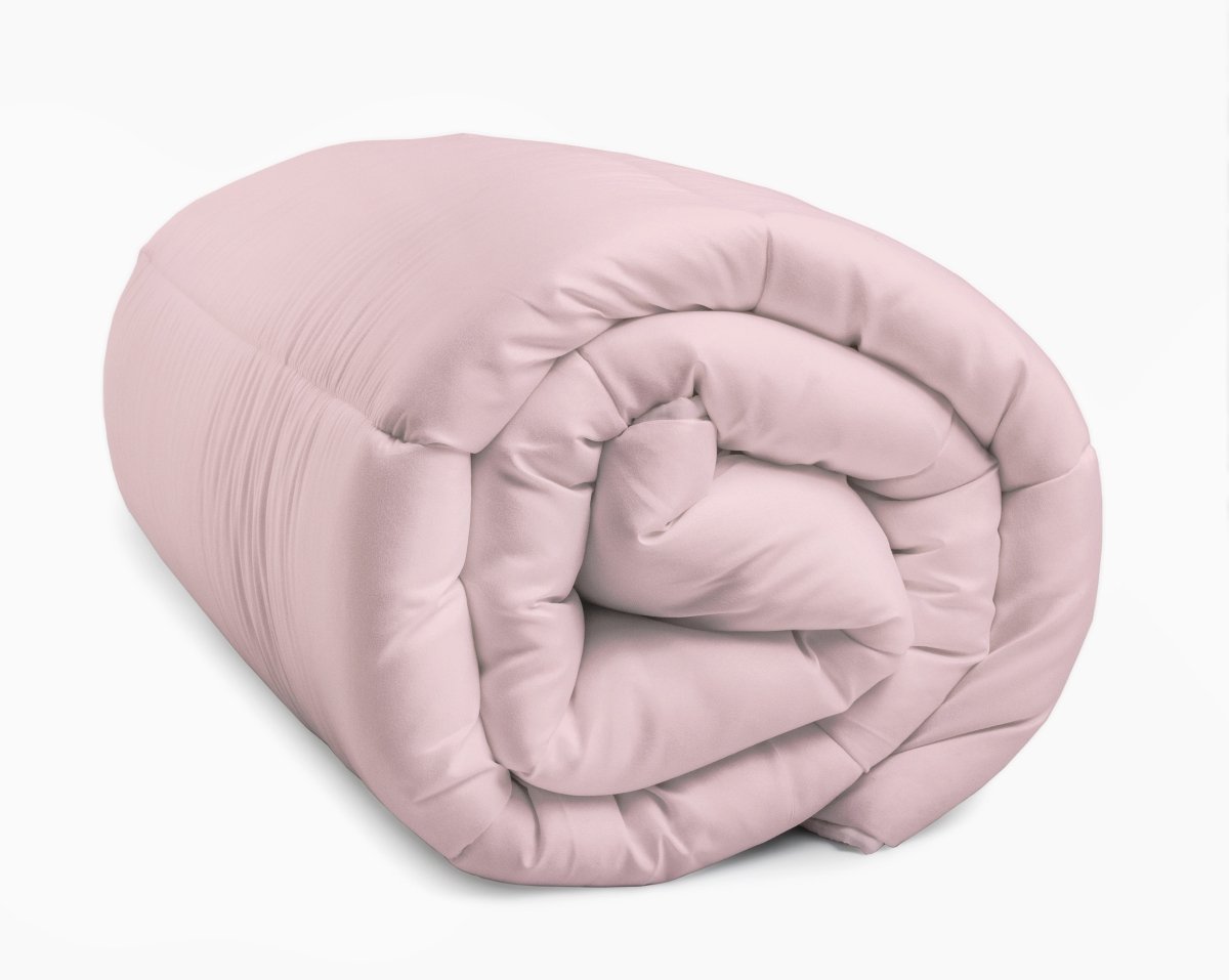 All - in one Lazy Duvet | Cream/Pink | Single - 140cm (W) x 200cm (L) - The Bedding & Blankets Store