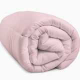 All - in one Lazy Duvet | Cream/Pink | Single - 140cm (W) x 200cm (L) - The Bedding & Blankets Store