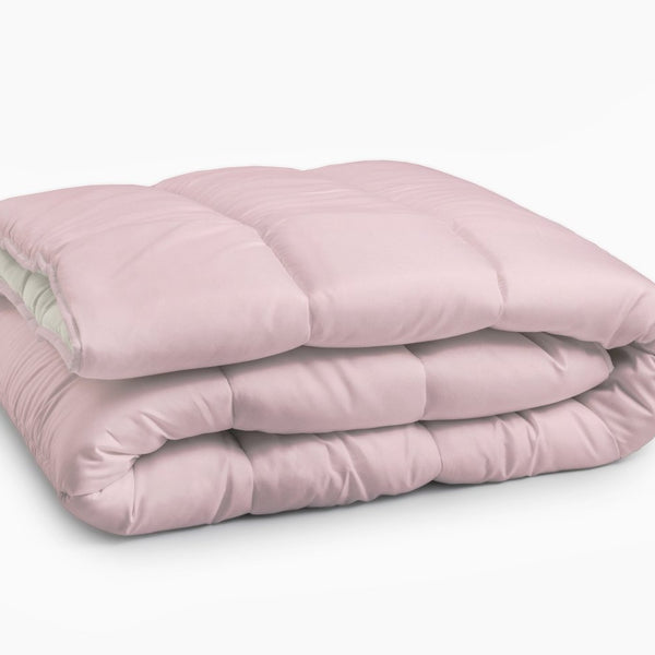 All - in one Lazy Duvet | Cream/Pink | Single - 140cm (W) x 200cm (L) - The Bedding & Blankets Store