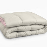 All - in one Lazy Duvet | Cream/Pink | Single - 140cm (W) x 200cm (L) - The Bedding & Blankets Store