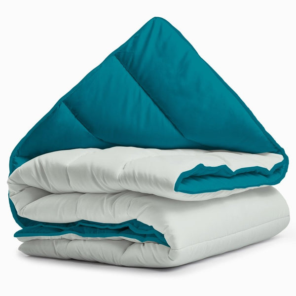 All - in - One Lazy Duvet | Foggy/Plume | Single - 140cm (W) x 200cm (L) - The Bedding & Blankets Store