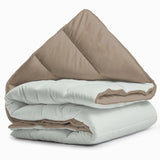 All - in - One Lazy Duvet | Foggy/Teak | Single - 140cm (W) x 200cm (L) - The Bedding & Blankets Store