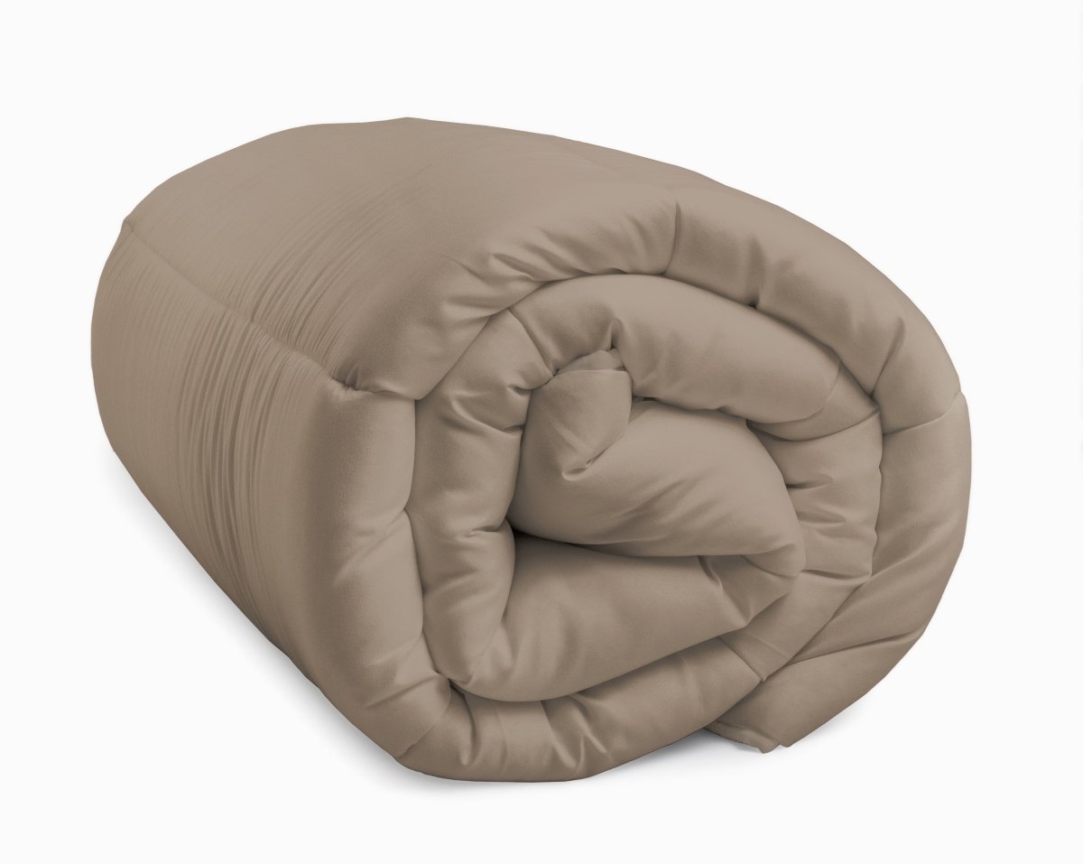 All - in - One Lazy Duvet | Foggy/Teak | Single - 140cm (W) x 200cm (L) - The Bedding & Blankets Store