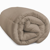 All - in - One Lazy Duvet | Foggy/Teak | Single - 140cm (W) x 200cm (L) - The Bedding & Blankets Store