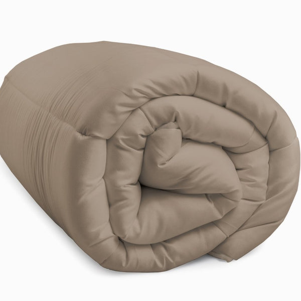 All - in - One Lazy Duvet | Foggy/Teak | Single - 140cm (W) x 200cm (L) - The Bedding & Blankets Store