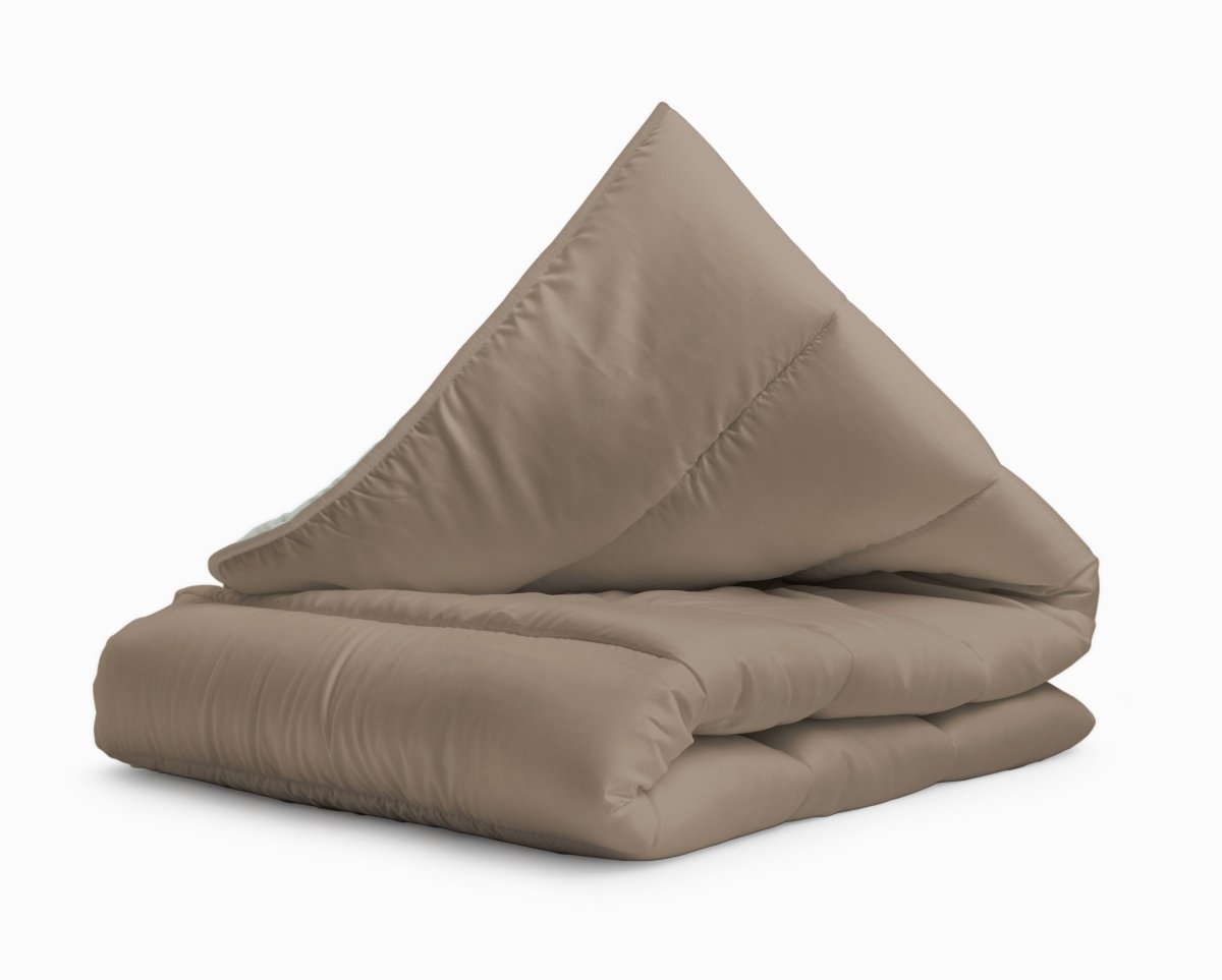 All - in - One Lazy Duvet | Foggy/Teak | Single - 140cm (W) x 200cm (L) - The Bedding & Blankets Store