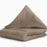 All - in - One Lazy Duvet | Foggy/Teak | Single - 140cm (W) x 200cm (L) - The Bedding & Blankets Store