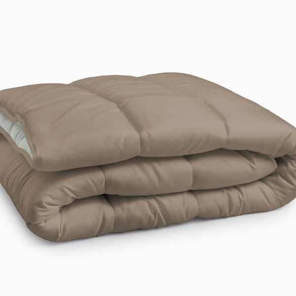 All - in - One Lazy Duvet | Foggy/Teak | Single - 140cm (W) x 200cm (L) - The Bedding & Blankets Store