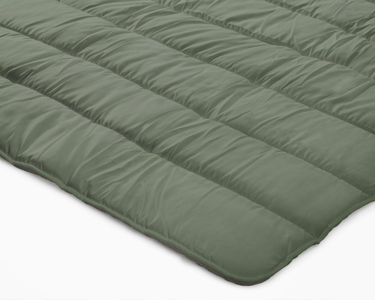 All - in one Lazy Duvet | Green/Khaki | Single - 140cm (W) x 200cm (L) - The Bedding & Blankets Store