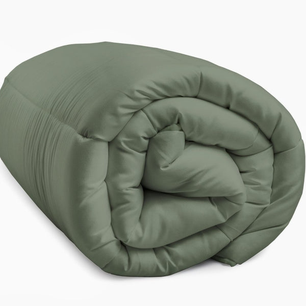 All - in one Lazy Duvet | Green/Khaki | Single - 140cm (W) x 200cm (L) - The Bedding & Blankets Store