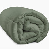 All - in one Lazy Duvet | Green/Khaki | Single - 140cm (W) x 200cm (L) - The Bedding & Blankets Store