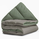 All - in one Lazy Duvet | Green/Khaki | Single - 140cm (W) x 200cm (L) - The Bedding & Blankets Store