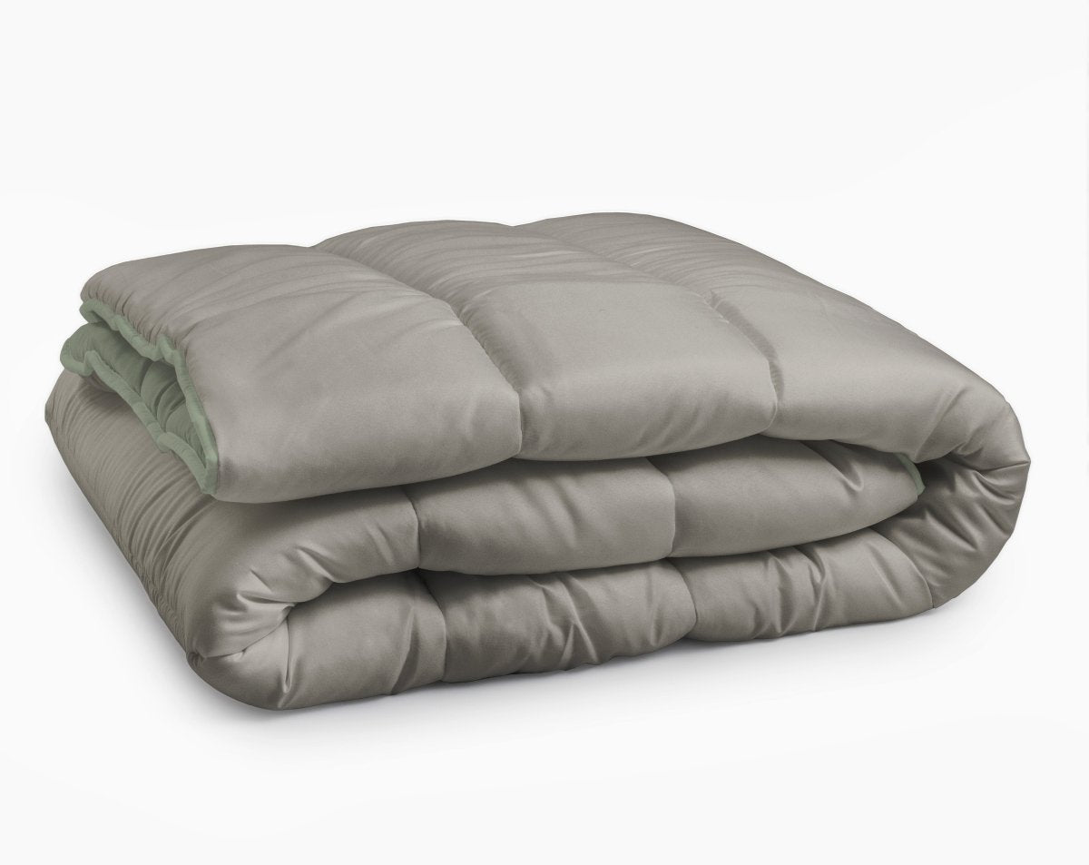 All - in one Lazy Duvet | Green/Khaki | Single - 140cm (W) x 200cm (L) - The Bedding & Blankets Store