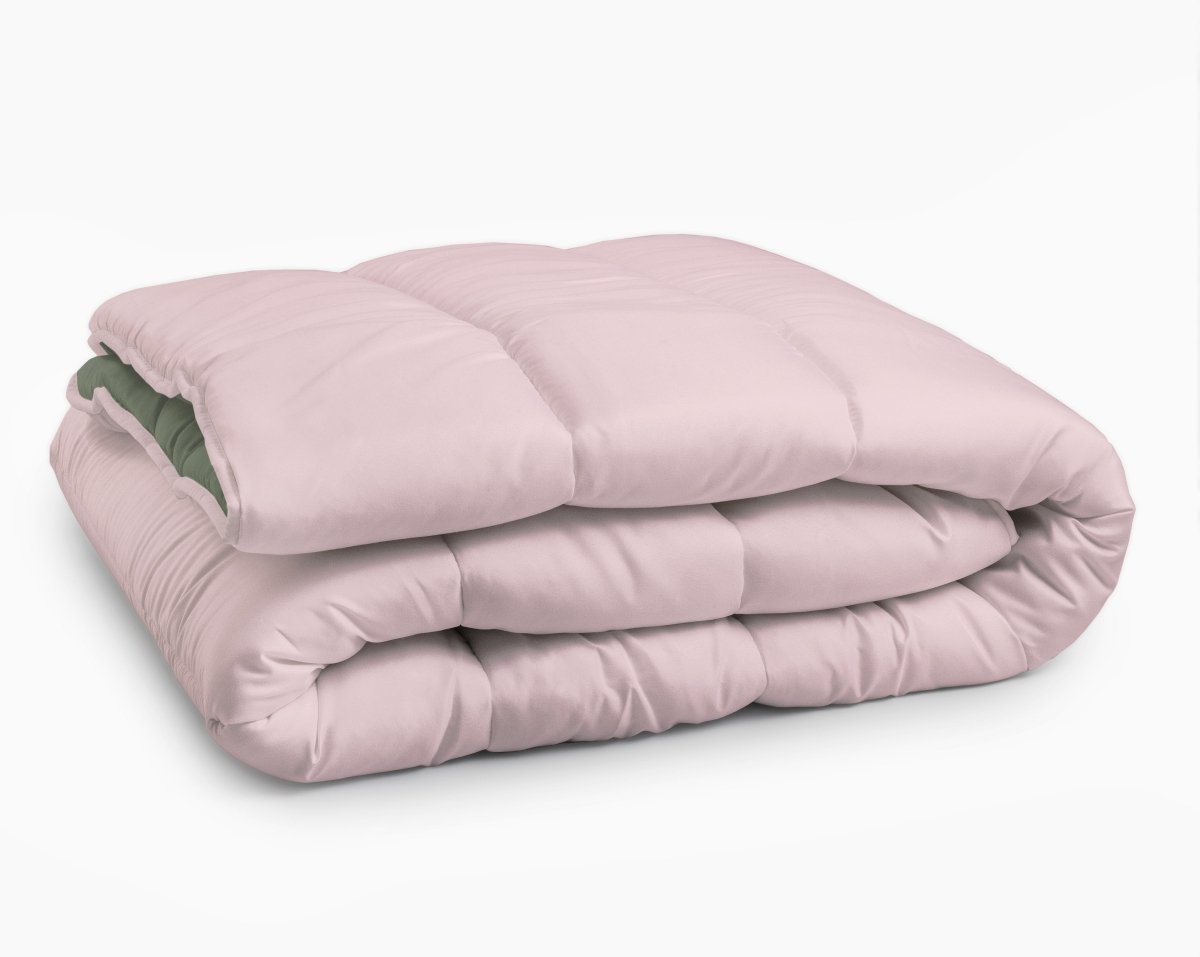 All - in one Lazy Duvet | Green/Pink | Single - 140cm (W) x 200cm (L) - The Bedding & Blankets Store