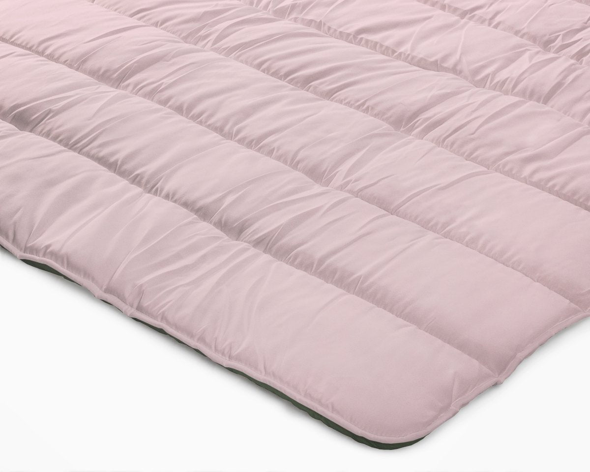 All - in one Lazy Duvet | Green/Pink | Single - 140cm (W) x 200cm (L) - The Bedding & Blankets Store