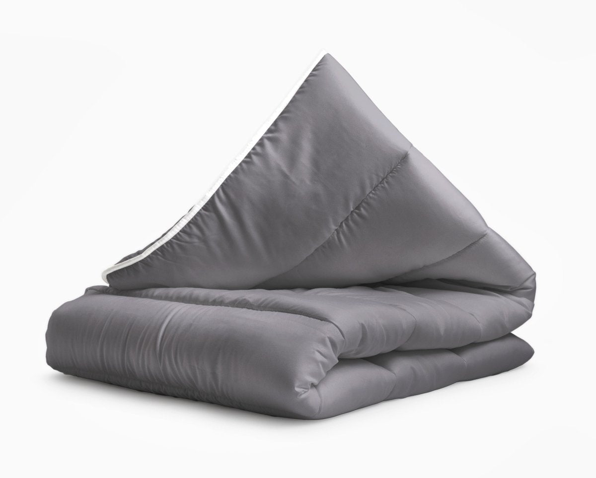 All - in - One Lazy Duvet | Grey Anthracite | Single - 140cm (W) x 200cm (L) - The Bedding & Blankets Store