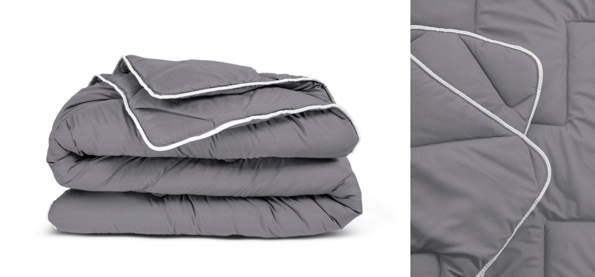 All - in - One Lazy Duvet | Grey Anthracite | Single - 140cm (W) x 200cm (L) - The Bedding & Blankets Store