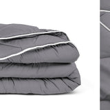 All - in - One Lazy Duvet | Grey Anthracite | Single - 140cm (W) x 200cm (L) - The Bedding & Blankets Store