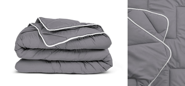 All - in - One Lazy Duvet | Grey Anthracite | Single - 140cm (W) x 200cm (L) - The Bedding & Blankets Store