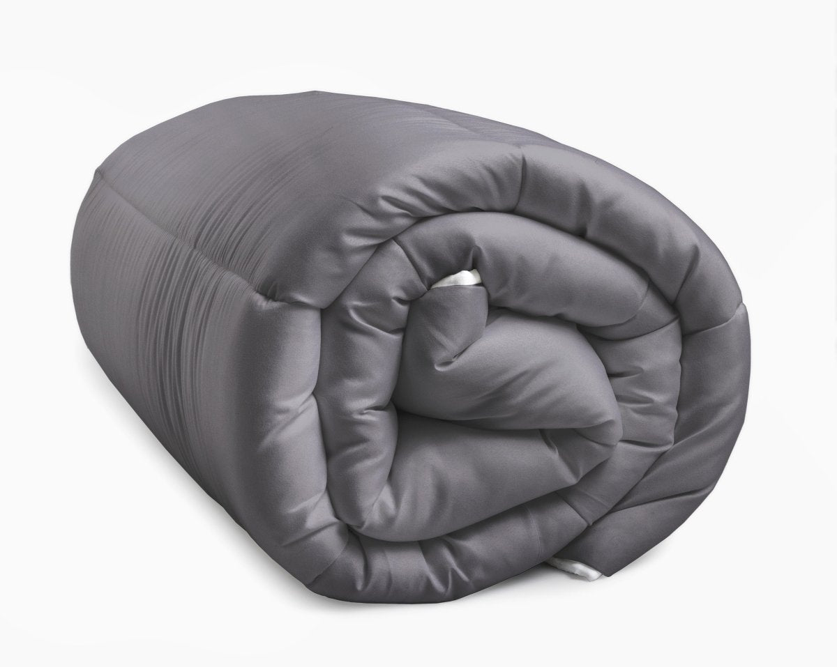 All - in - One Lazy Duvet | Grey Anthracite | Single - 140cm (W) x 200cm (L) - The Bedding & Blankets Store