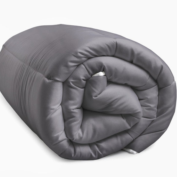 All - in - One Lazy Duvet | Grey Anthracite | Single - 140cm (W) x 200cm (L) - The Bedding & Blankets Store