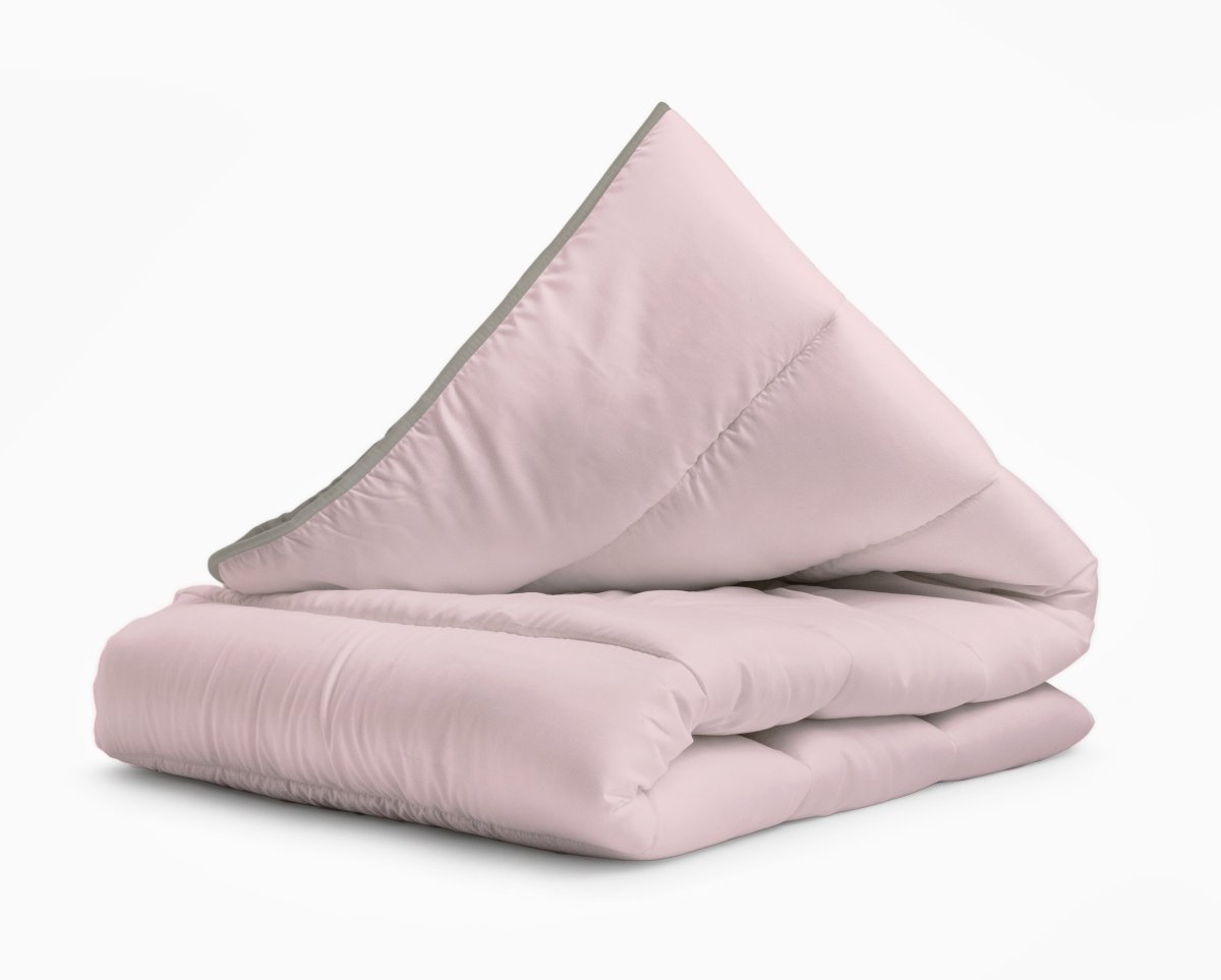 All - in one Lazy Duvet | Pink/Khaki | Single - 140cm (W) x 200cm (L) - The Bedding & Blankets Store