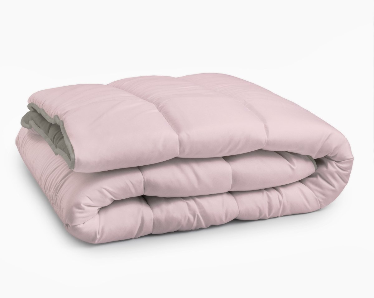 All - in one Lazy Duvet | Pink/Khaki | Single - 140cm (W) x 200cm (L) - The Bedding & Blankets Store