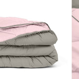 All - in one Lazy Duvet | Pink/Khaki | Single - 140cm (W) x 200cm (L) - The Bedding & Blankets Store