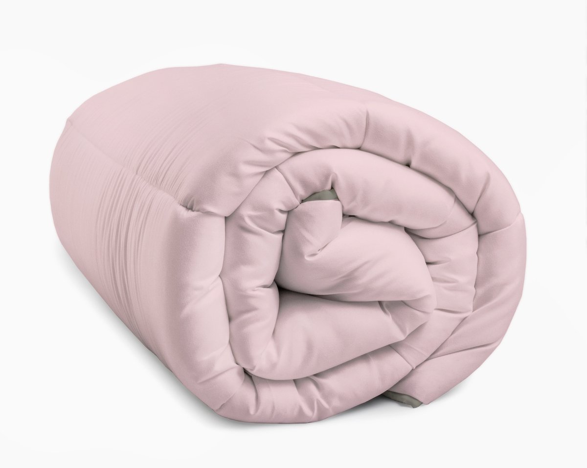 All - in one Lazy Duvet | Pink/Khaki | Single - 140cm (W) x 200cm (L) - The Bedding & Blankets Store