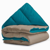 All - in - One Lazy Duvet | Teak/Plume | Single - 140cm (W) x 200cm (L) - The Bedding & Blankets Store