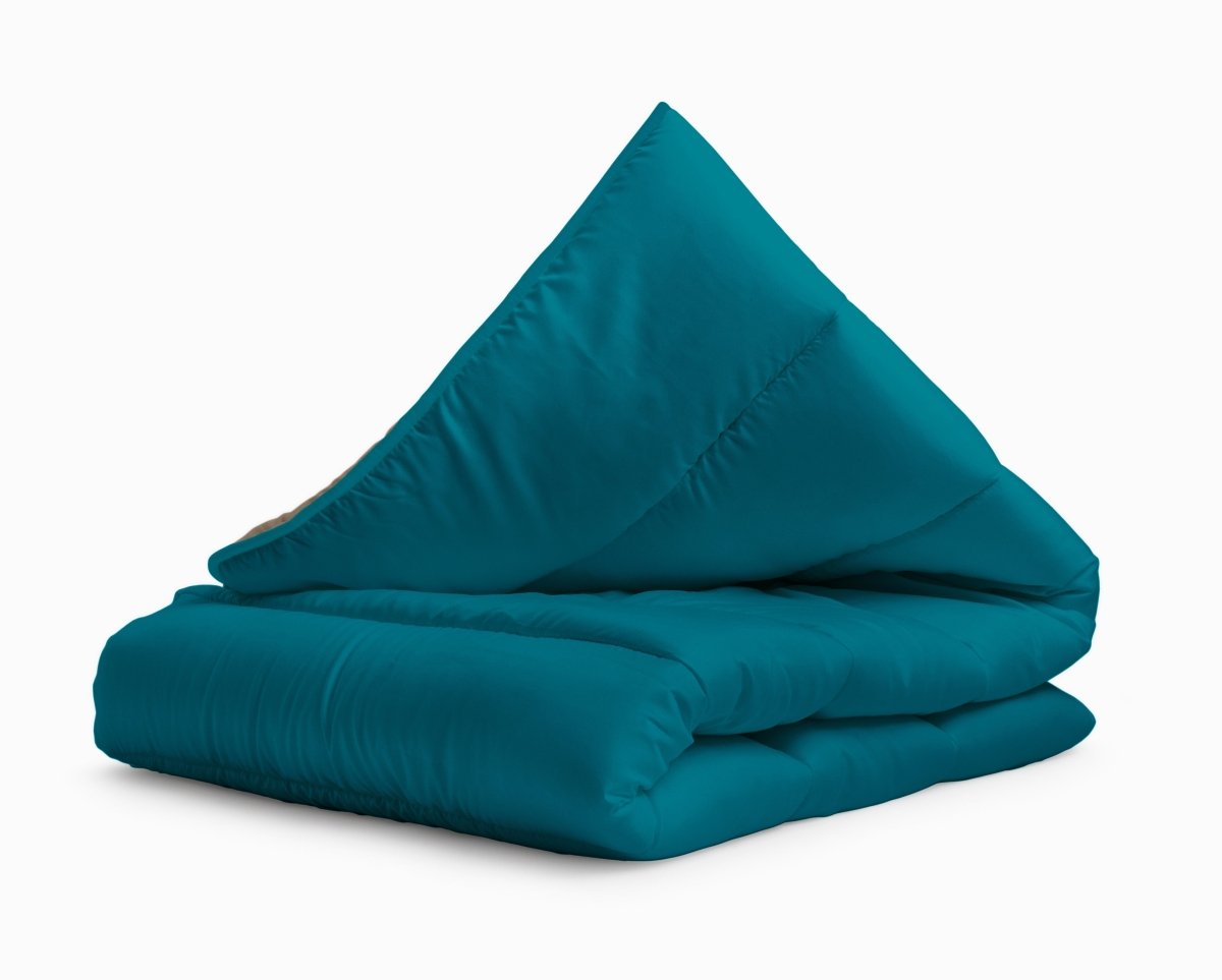 All - in - One Lazy Duvet | Teak/Plume | Single - 140cm (W) x 200cm (L) - The Bedding & Blankets Store