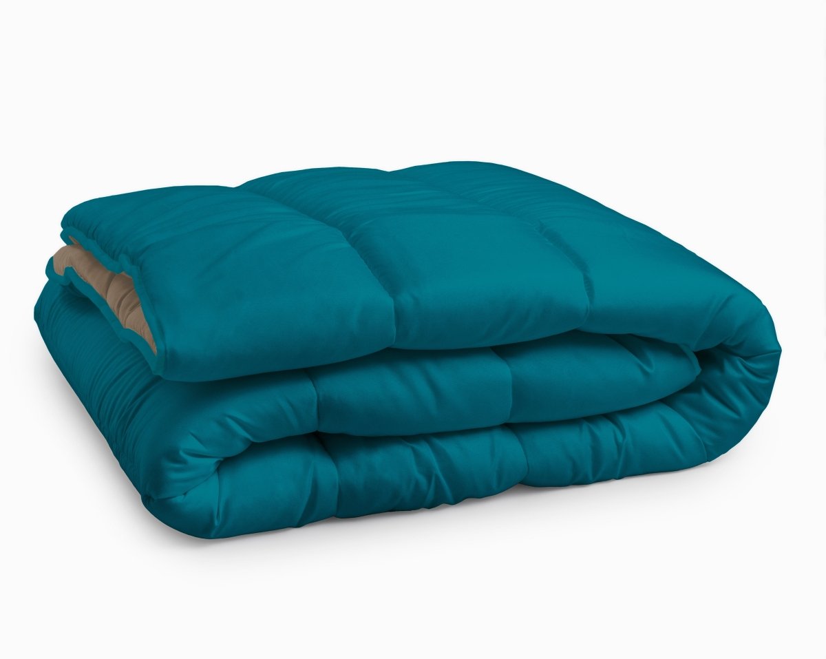 All - in - One Lazy Duvet | Teak/Plume | Single - 140cm (W) x 200cm (L) - The Bedding & Blankets Store